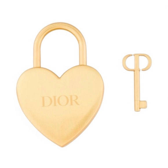 Dior Accessories - ❤️NIB AUTHENTIC DIOR GOLD HEART PADLOCK CADENA W/KEY VALENTINE 2023 LMTD
